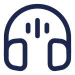 Headphones Round Sound SVG Icon